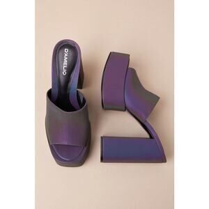 D'Amelio Footwear Ravina Multi Reflective Platform Sandals